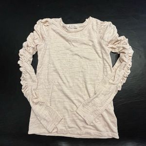 Free People rouched long sleeve tee